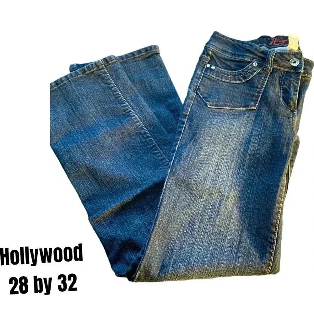 Hollywood jeans, 28 x 32,  EUC